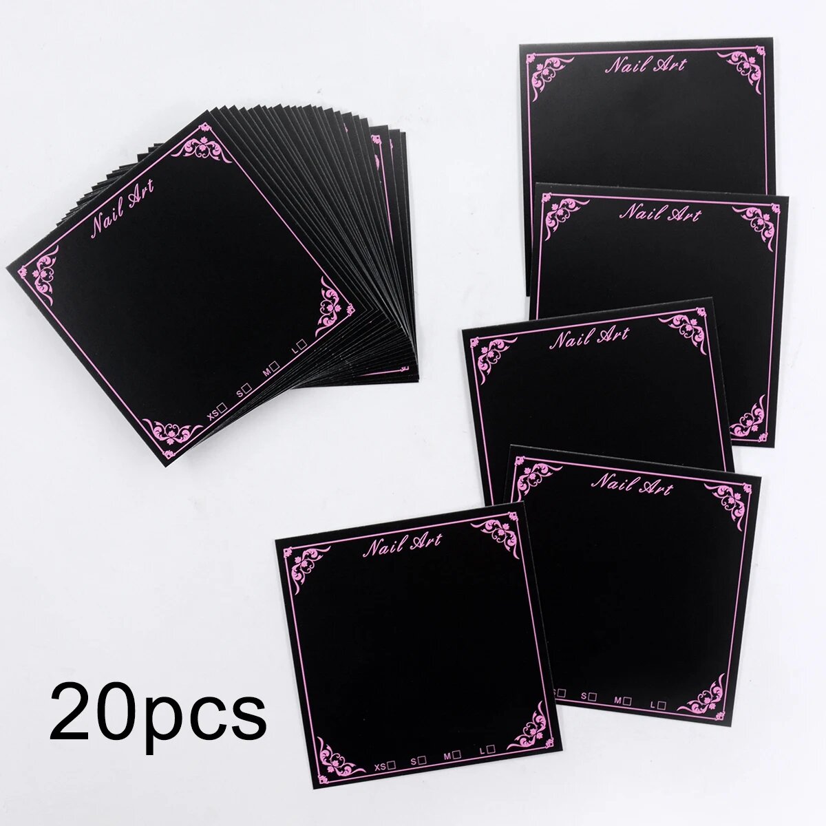 Картонные карты для ногтей 20 шт 20pcs B09