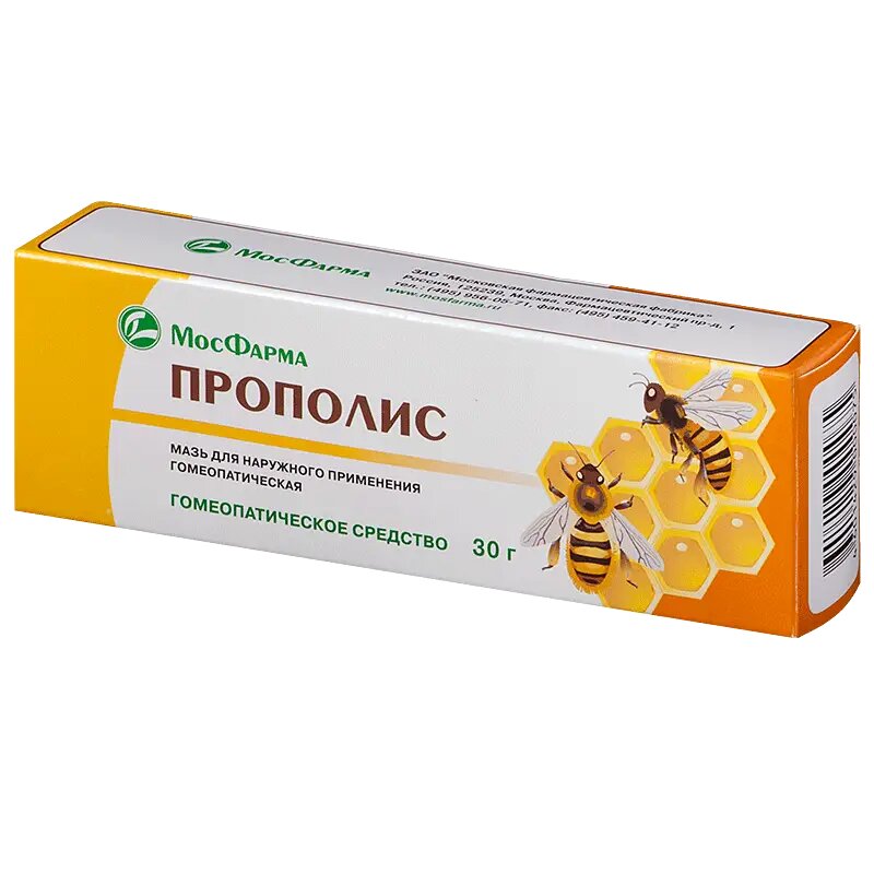 Прополис мазь для наружного применения гомеопатическая 30 г 1 шт