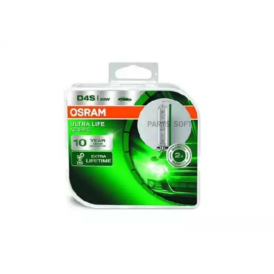 Лампа ксеноновая Osram XENARC® ULTRA LIFE (10 лет гарантии) D4S (35W 42V P32d-5) 2шт. от официального дистрибьютора, OSRAM, артикул 66440ULTHCB