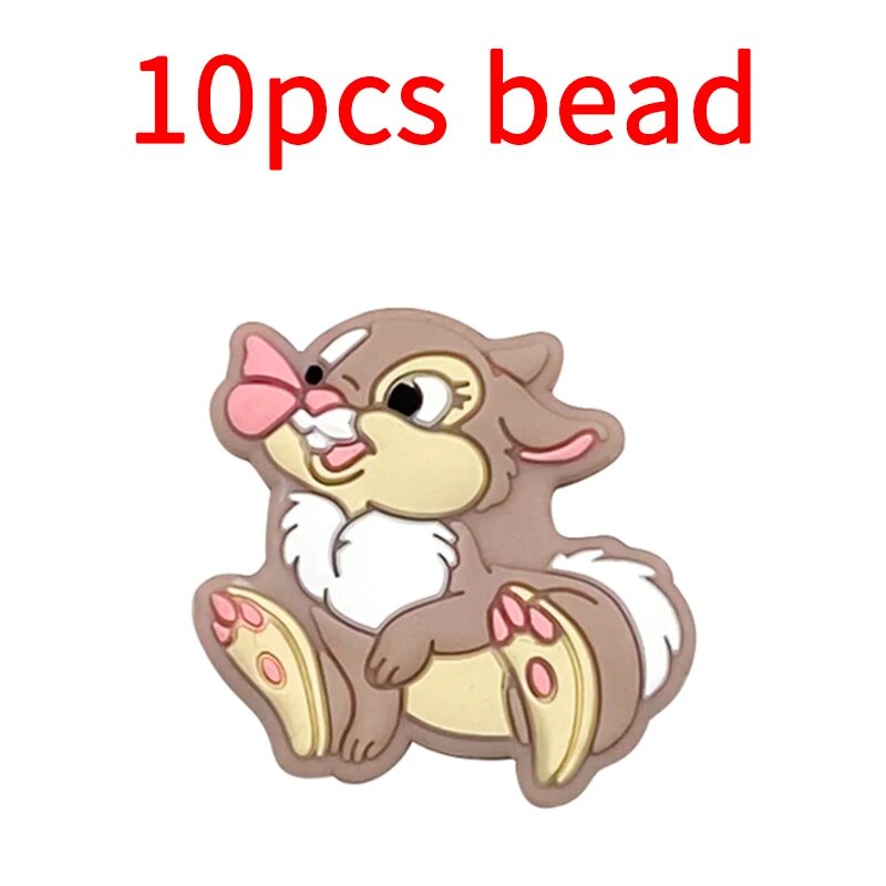 Набор силиконовых бусин-прорезывателей Potdemiel LC для пустышек Бежевый, 10pcs bead35