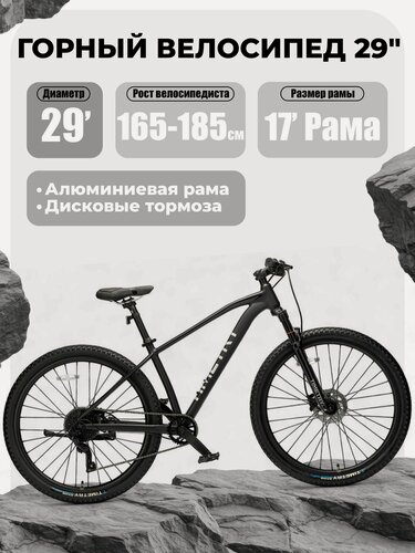 Изображение товара 29" велосипед горный, алюминиевый, дисковые тормоза, 10 скоростей, рама 17, взрослый, TT407 TIMETRY