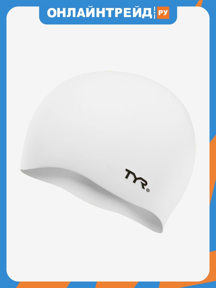Шапочка для плавания Tyr Wrinkle Free Silicone Cap (O/S, 100 Белый)