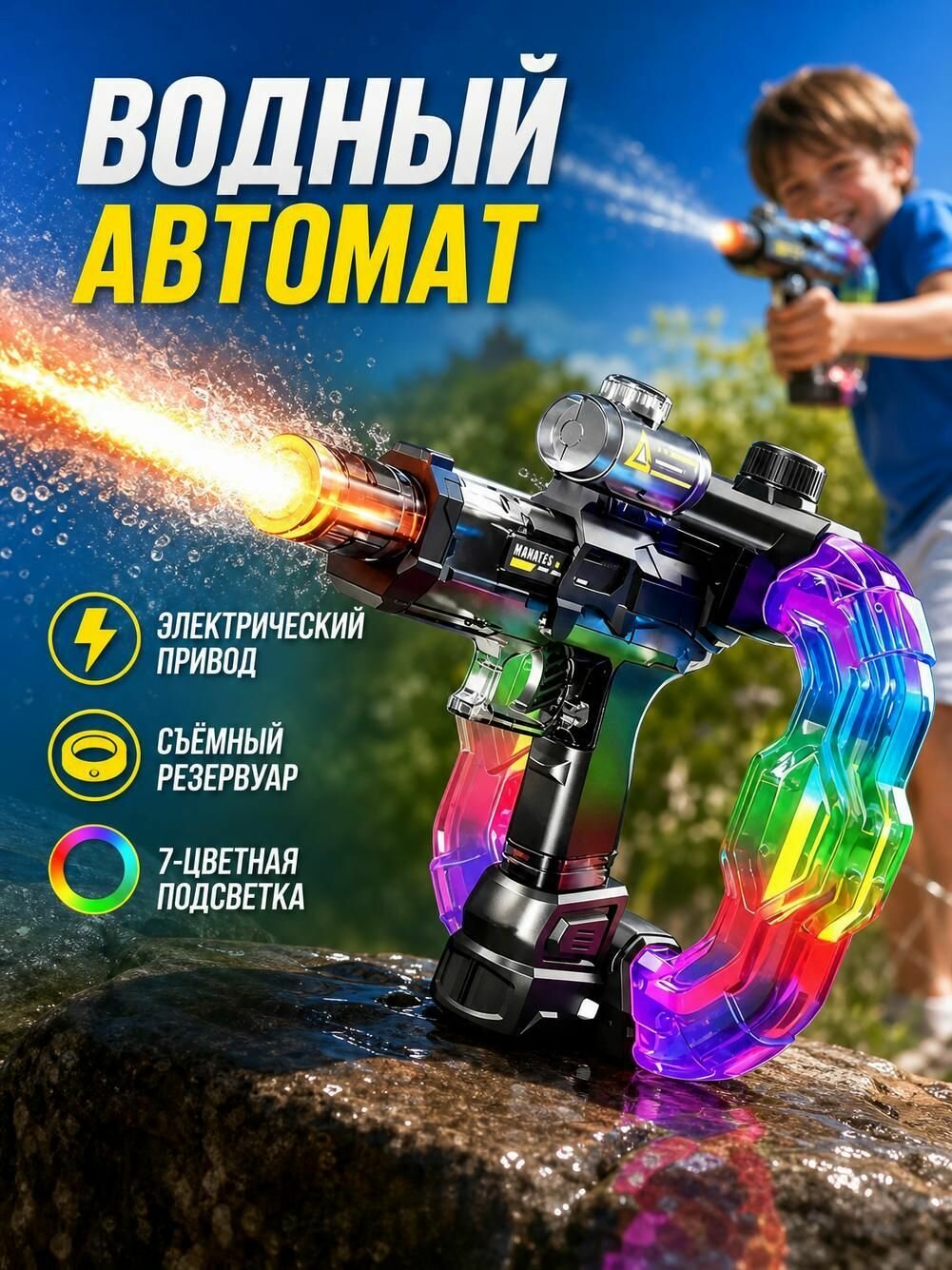Электрический водяной пистолет детские игрушки