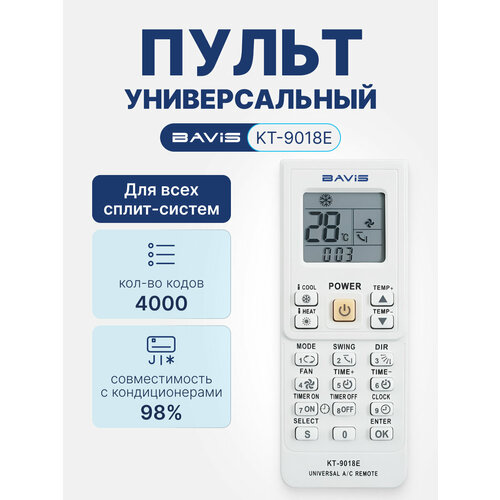 фото Bavis kt-9018e (4000 в 1) универсальный пду для кондиционеров