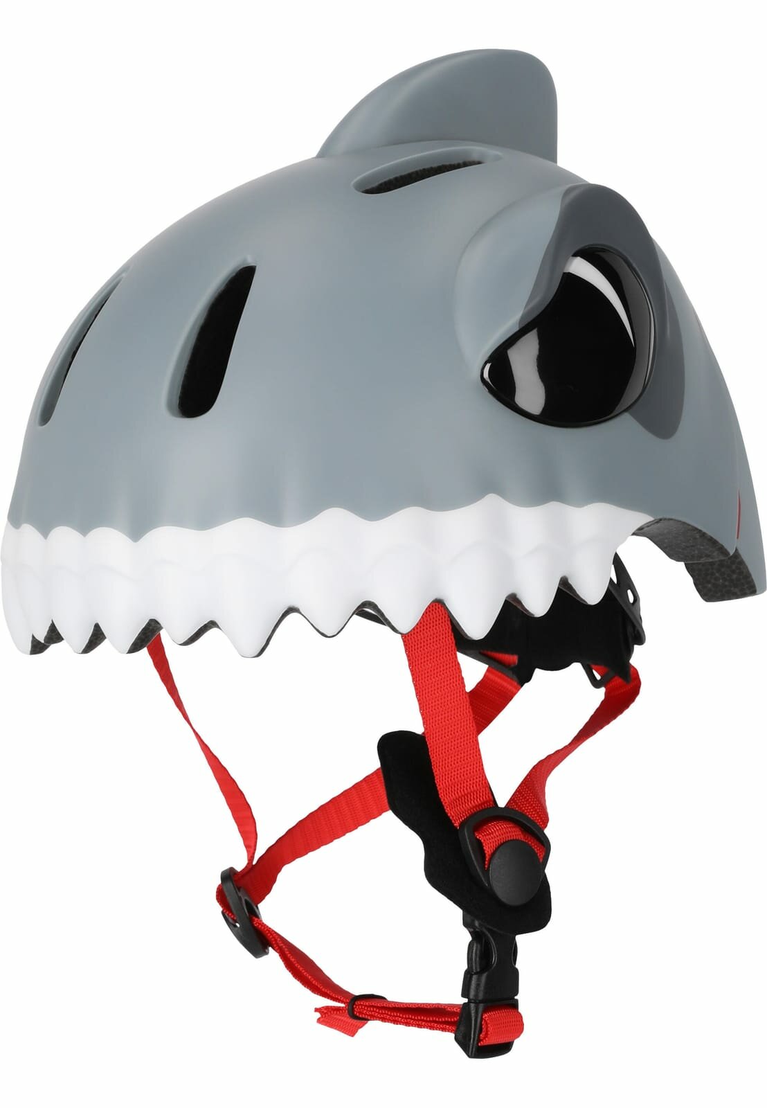 DECATHLON шлем велосипедный Crazy Safety серый акула, серый, 49-55 см