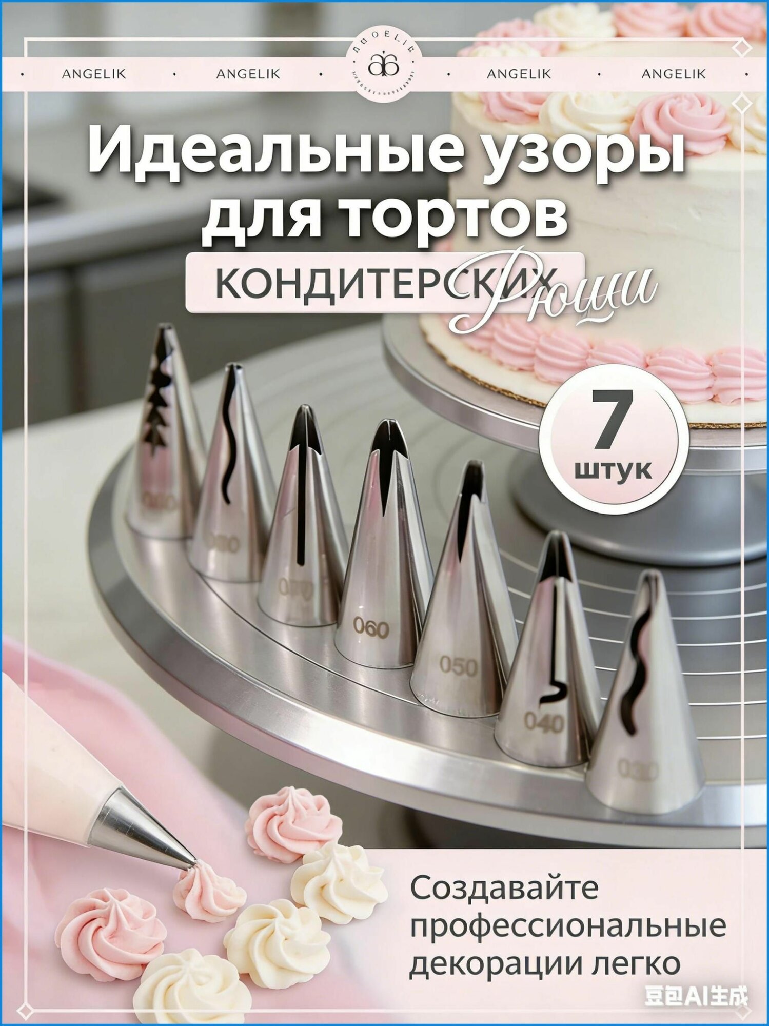 Мешок кондитерский насадок 7 шт мешков 0 шт