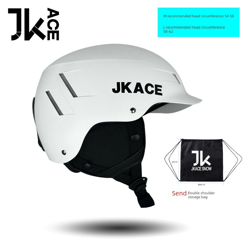 JKACE Унисекс Ударопрочный Лыжный Шлем Большой Дышащий Белый Зимний Теплый Ветрозащитный Наружный