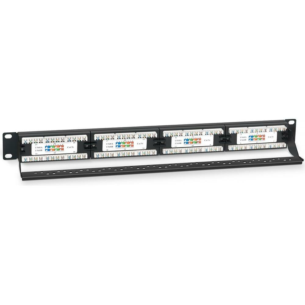 Патч-панель Cabeus 1U, 24 порта, RJ-45, категория 5e, PL-24-Cat.5e-Dual — фото 1