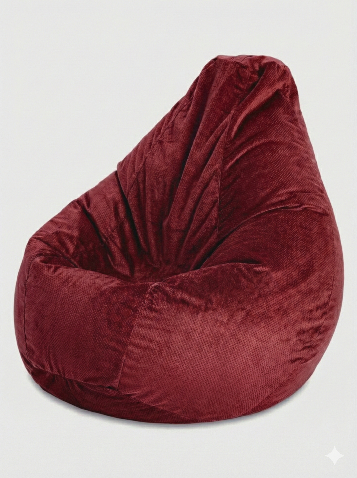 Кресло-мешок Пуффбери «Груша», размер XXL средний, Велюр Бордовый — фото 1