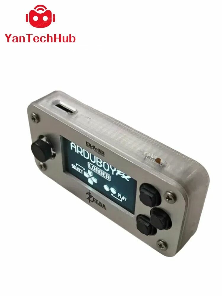 Сборная игровая консоль Arduboy в алюминиевом корпусе (прозрачный/матовый), дисплей 1.3 дюйма, предустановлено 400+ казуальных игр прозрачный корпус матовый корпус предустановленные игры