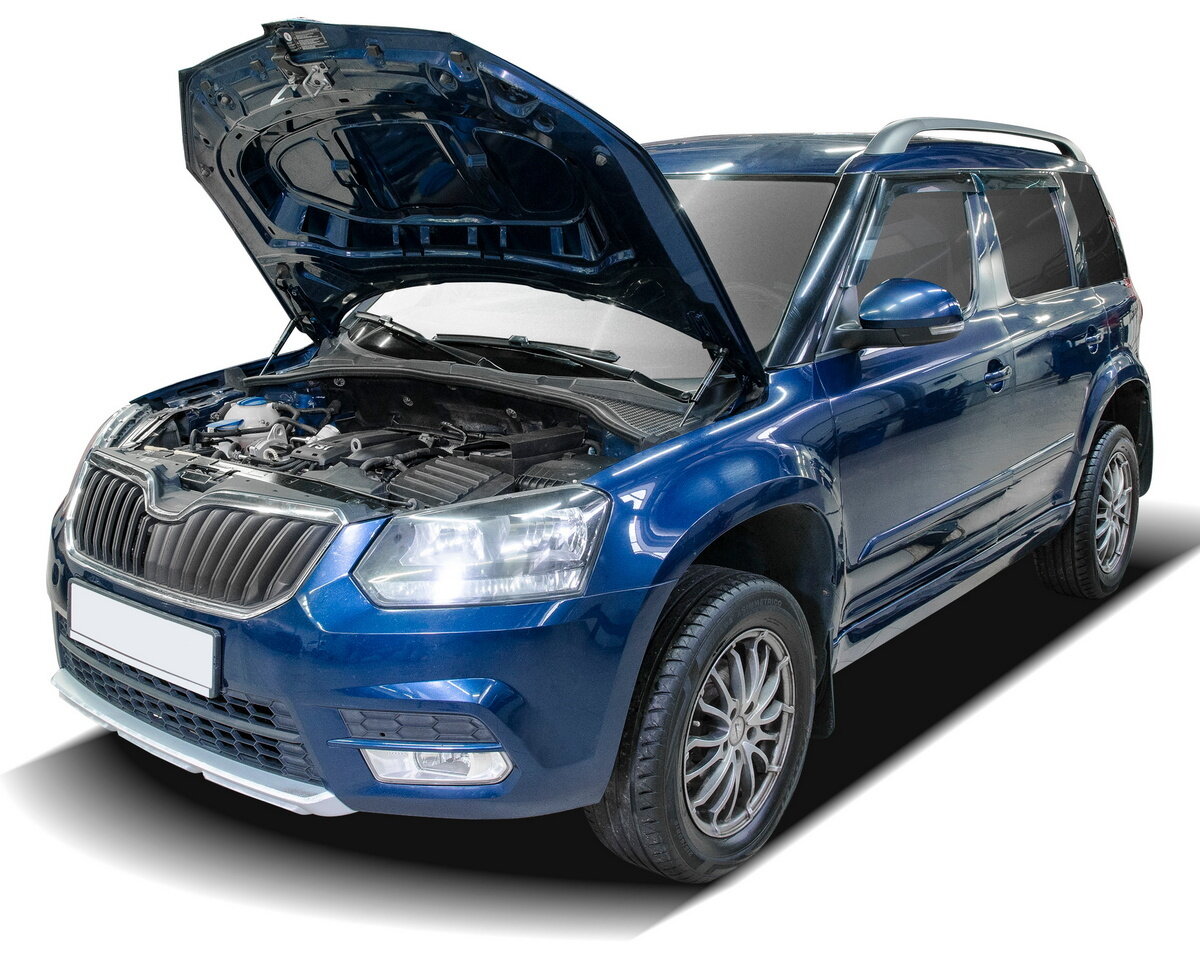 Газовые упоры капота АвтоУпор для Skoda Yeti I рестайлинг 2013-2018, 2 шт, USKYET011