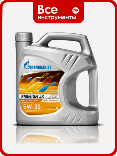 Изображение товара Масло GAZPROMNEFT Premium JK 5W-30 4л 253142506 синтетическое, подходит для легковых и грузовых автомобилей