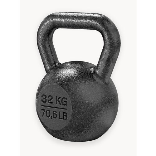 Гиря 32 кг чугунная PROIRON для фитнеса, молотковое покрытие