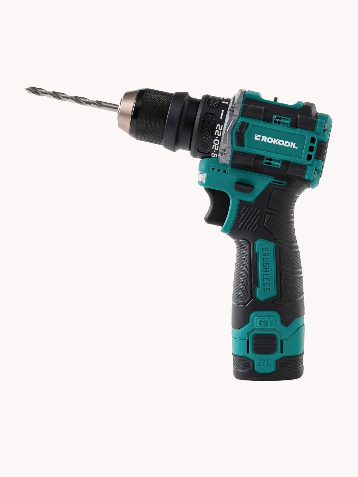 Аккумуляторная дрель-шуруповерт Rokodil Twist 3 Air бесщеточная, съемный патрон, 60 Нм, 2 АКБ