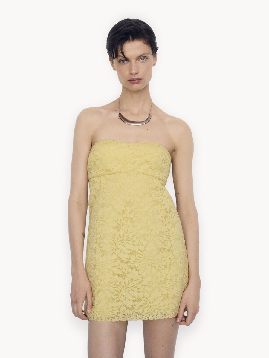 Платье MANGO, размер 21, пастельно-желтый