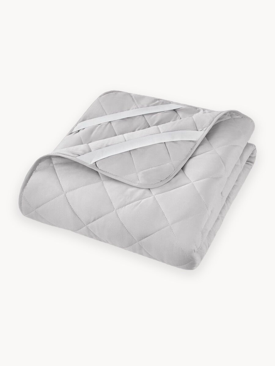 Наматрасник стеганый, Guten Morgen 140х200 , серый, Микрофибра, наполнитель - силиконизированное волокно