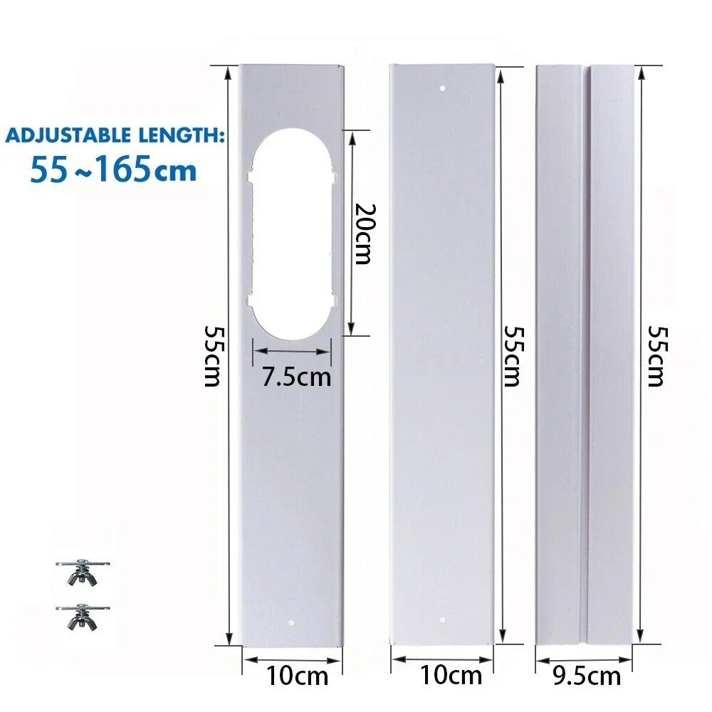 Портативный оконный комплект для кондиционера 2/3 пкс Slide Kit Plate165cm