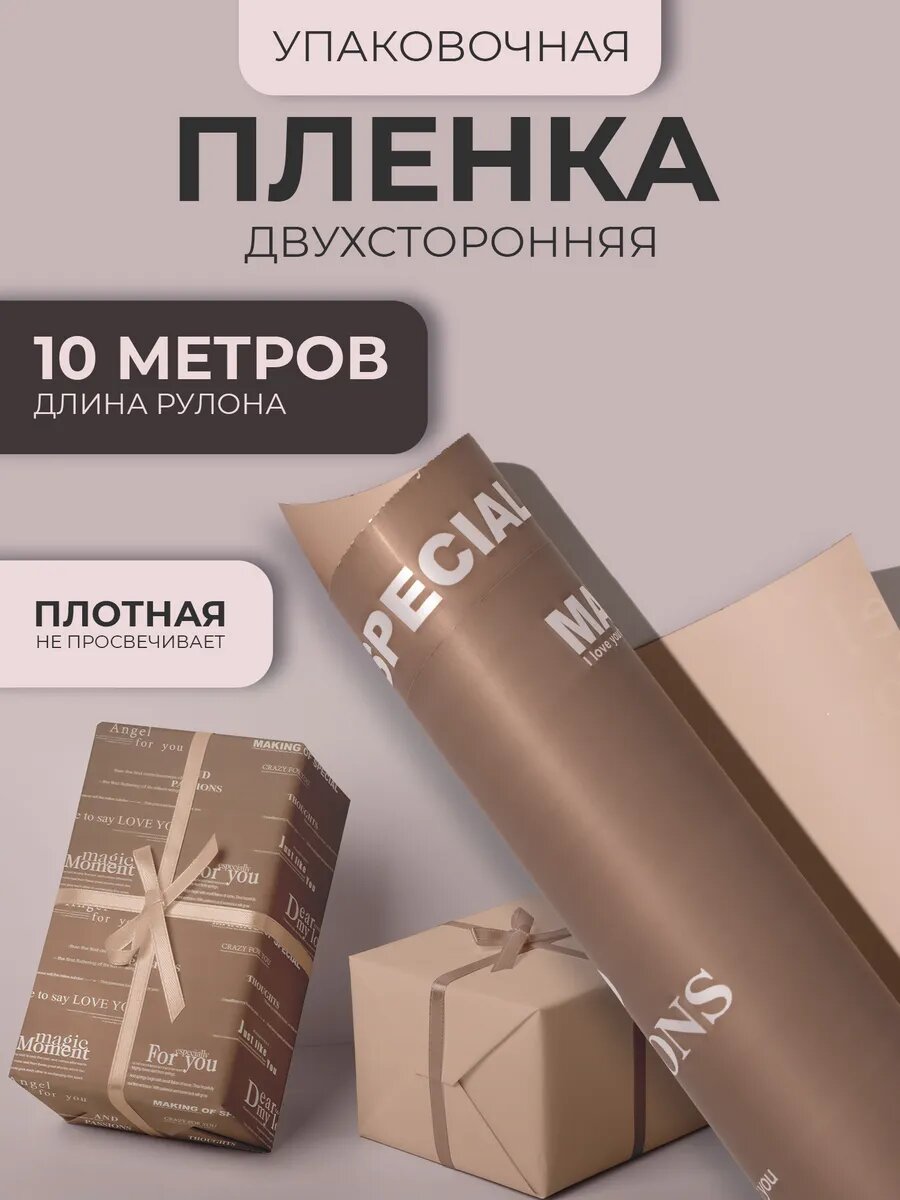 Упаковочная бумага для подарков и цветов пленка плотная