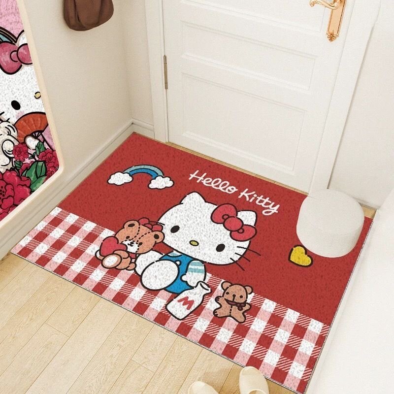Hello Kitty Коврик для пола, Коврик для входной двери, розовый, 40x60 cm