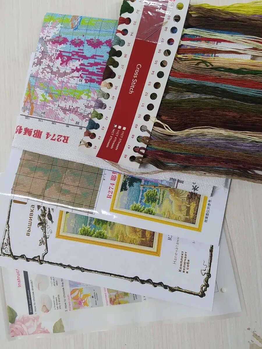 Вышивка крестиком набор со схемой Дама с розами — фото 1