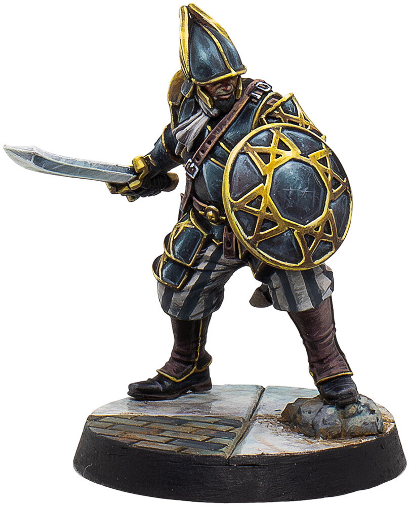 Настольная игра Warcrow: Hegemony - Black Legion Bucklermen — фото 1