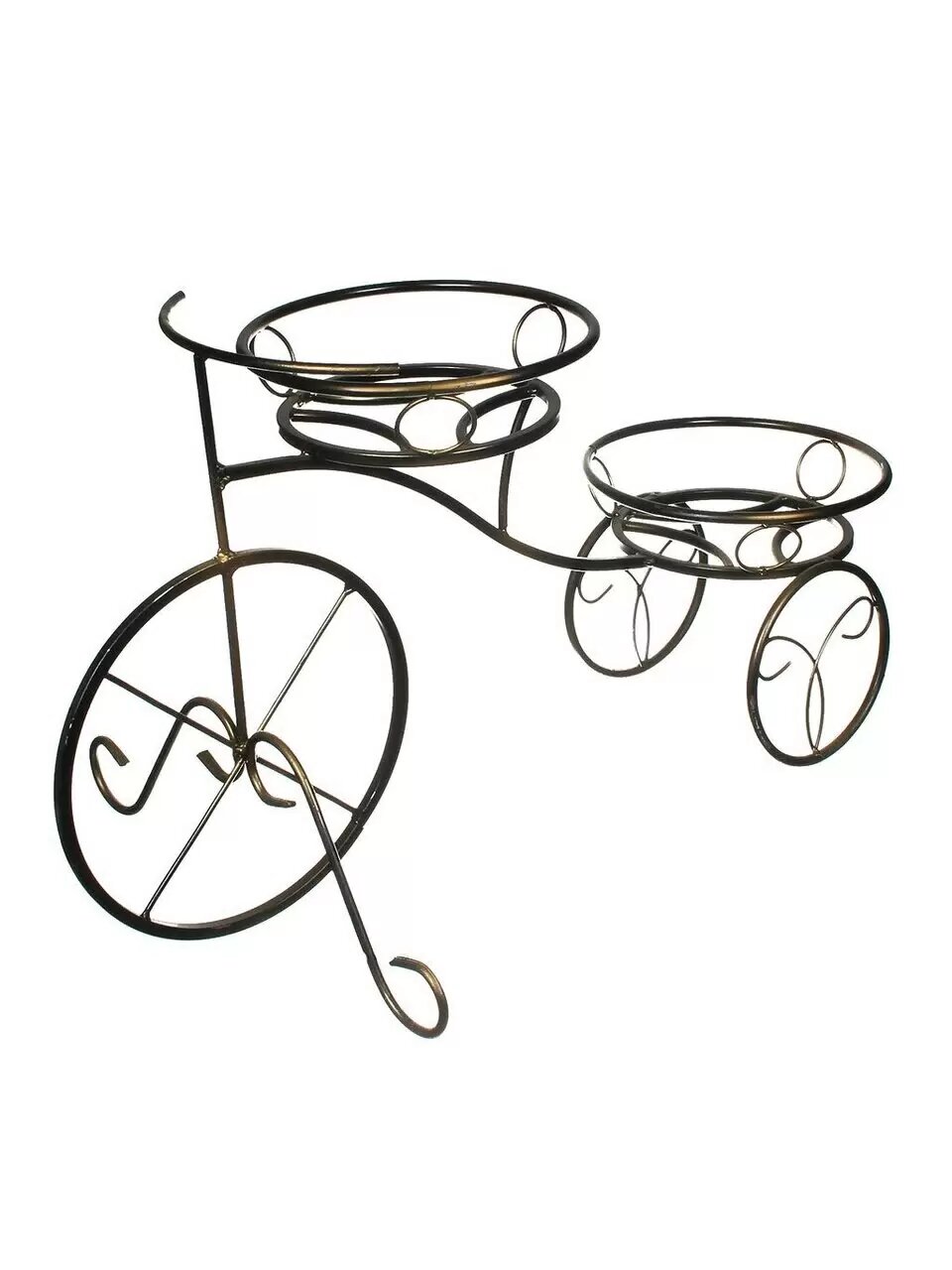 Цветник Удачный сезон Велосипед дуэт 2, напольный, металлический, высота 47 см