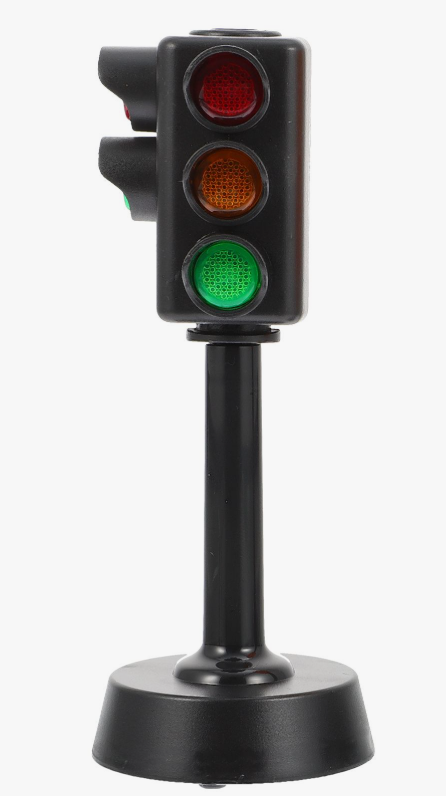 Светофор игрушка детский без эффектов, учебное пособие, пластик 12см — фото 1