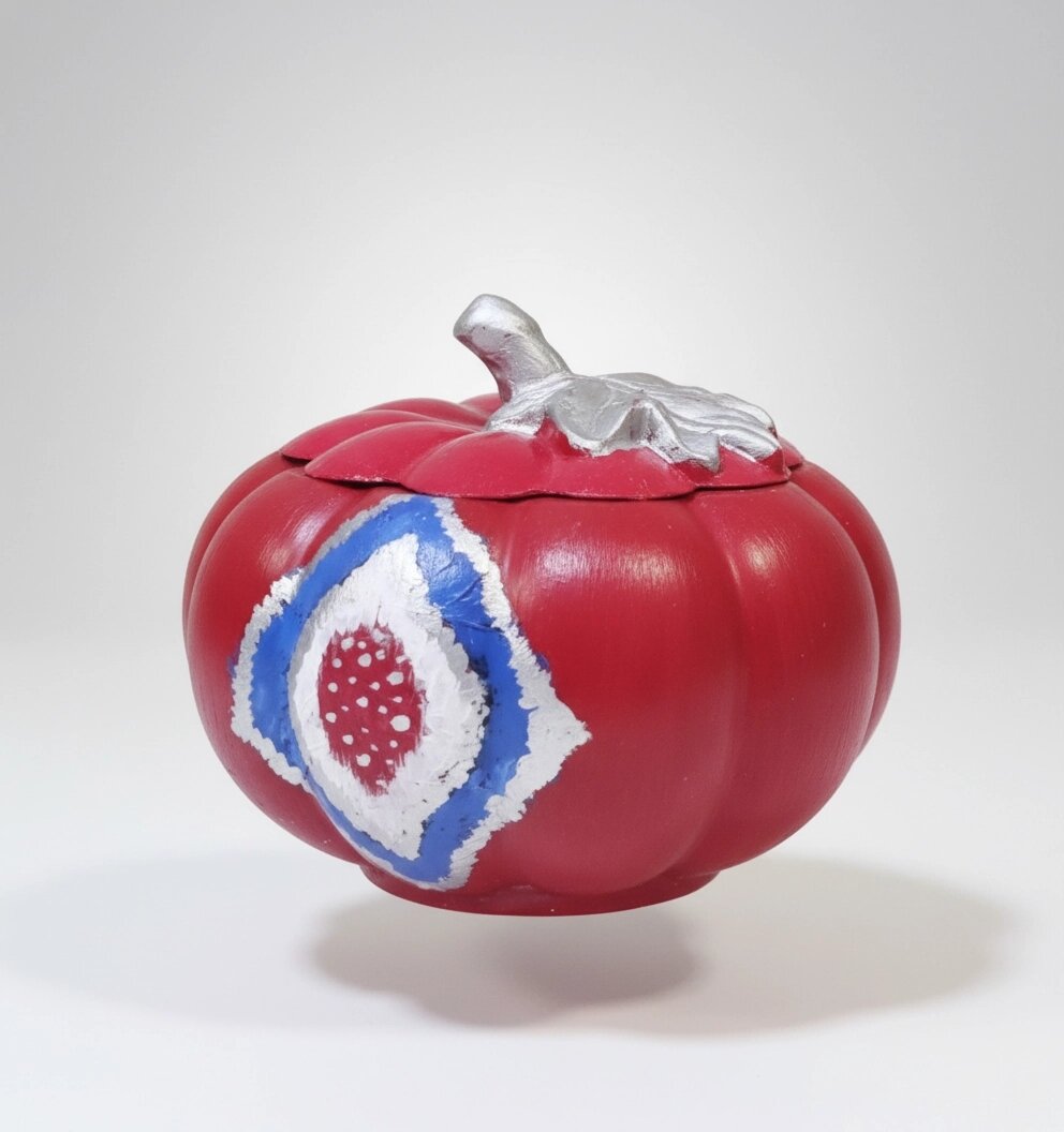 Подсвечник Askim "Тыковка", гипс, восточный рисунок, настольный, без свечи