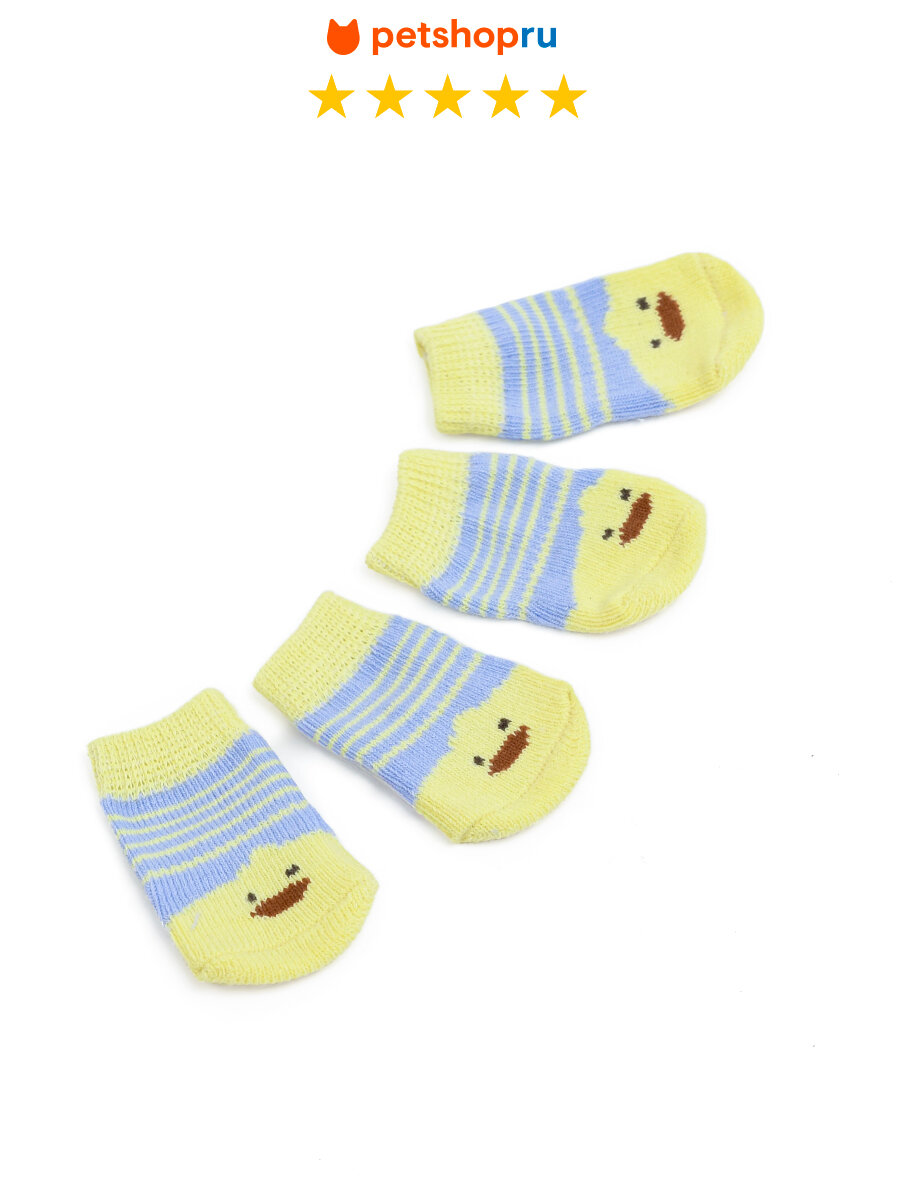 PETSHOP Носки для собак прорезиненные "Тоби", S