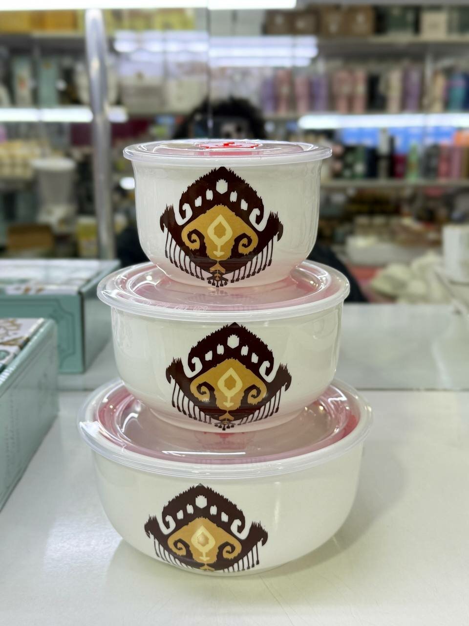 Набор посуды керамических , с герметичными крышками, матрешка — фото 1