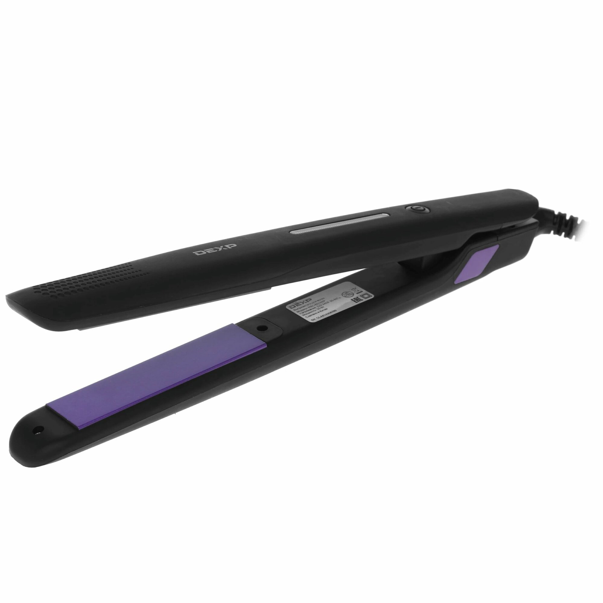 Выпрямитель волос DEXP HSC-8923WP, керамический, 25Вт, 200°C, фиолетовый/чёрный