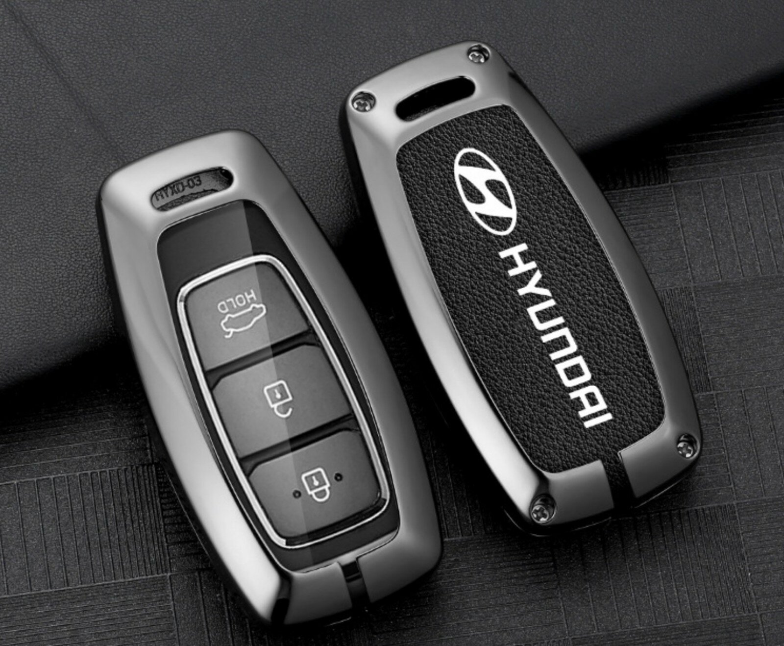 Защитный металлический чехол MyPads для ключей Hyundai CRETA TUCSON SANTA FE ELANTRA SOLARIS i30 SONATA PALISADE