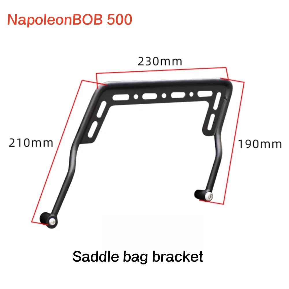 Подходит для Benda Napoleon BOB 500: Модифицированная левая боковая сумка, ретро-сумка, сумка для инструментов, кронштейн, аксессуары для Benda Napoleon BOB 500