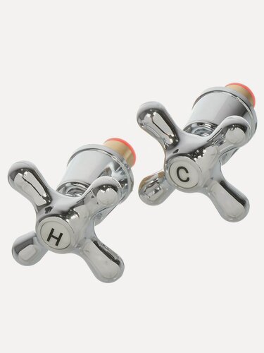 Изображение товара Маховик с кран-буксой керамика, 1/2 ', универсальный, в комплекте 2 шт, индивидуальная упаковка, ComfortFactor, 70166-10