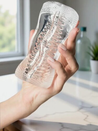 Изображение товара ToyFa Прозрачный мастурбатор Lingam Asha (880103), прозрачный