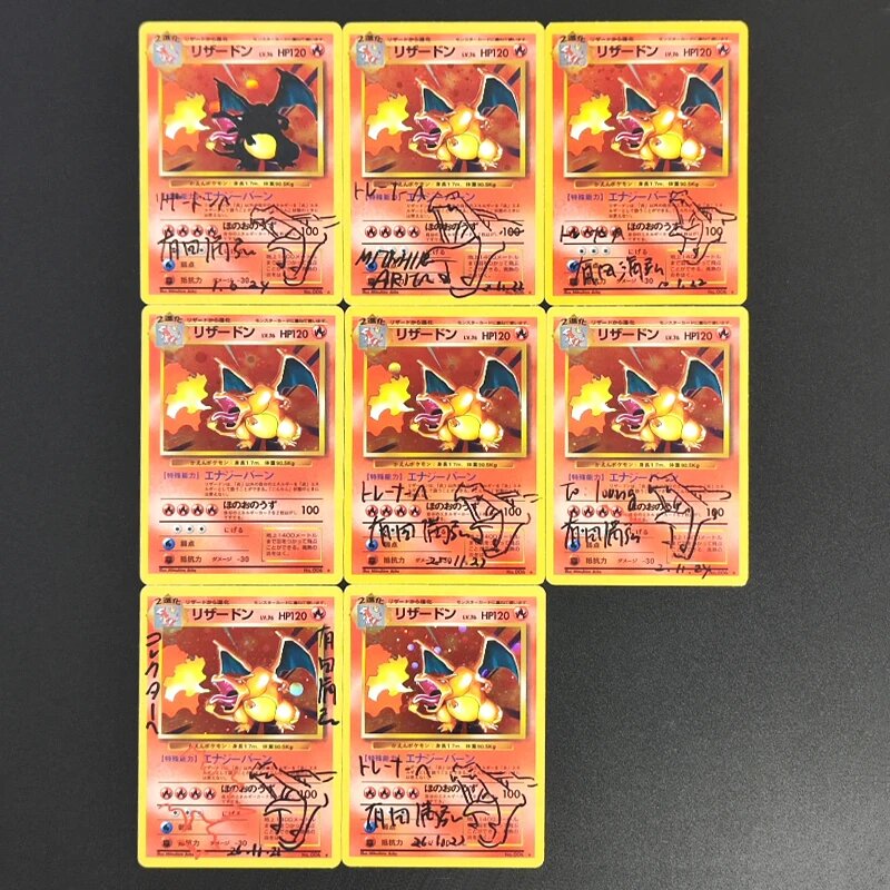 8шт Коллекционная карта Pokemon Charizard-Holo Mitsuhito Arita