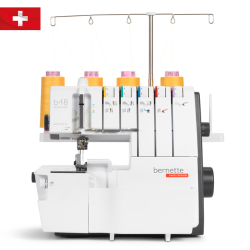 Bernette b48 FUNLOCK Оверлок/Плоскошовная машина с широким набором функций и впечатляющим качеством шитья.