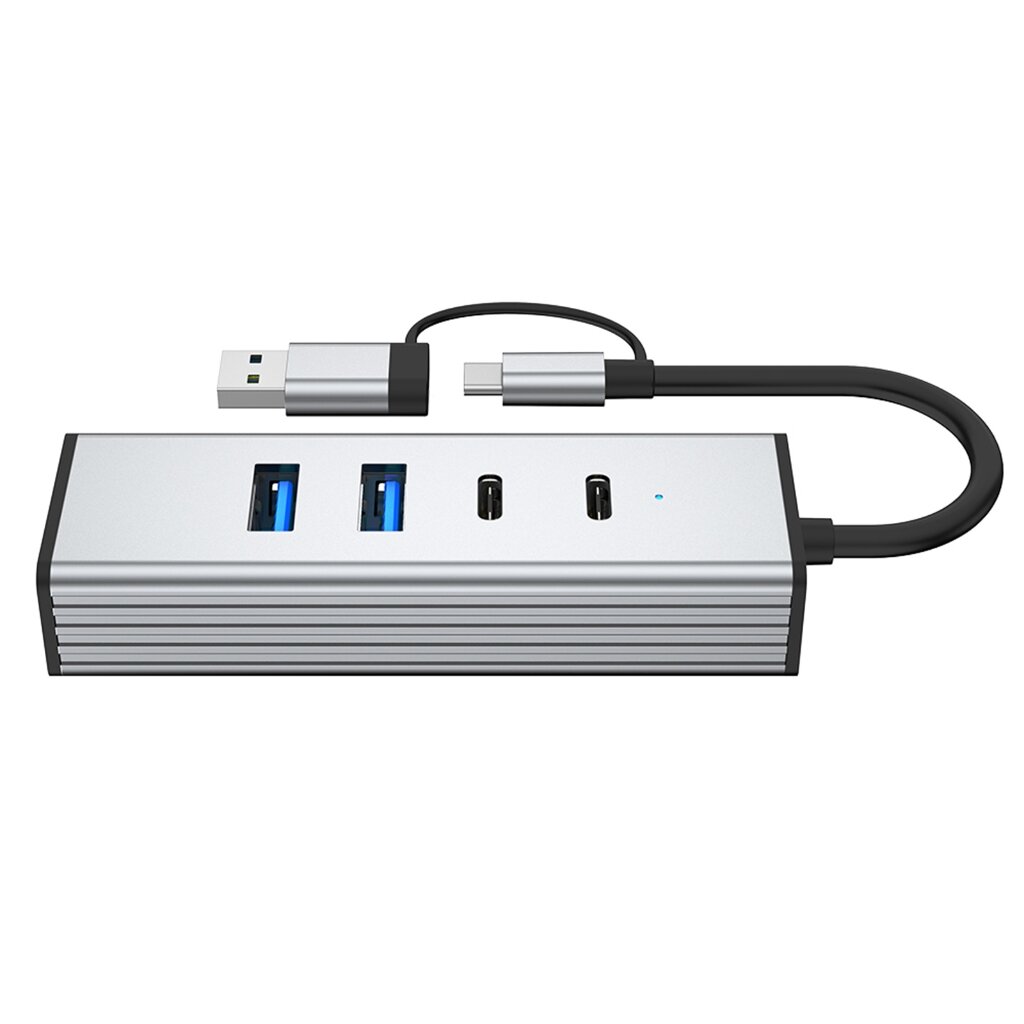 4-портовый USB 3.2 концентратор с портом USB C, передача данных 10 Гбит/с, широкая совместимость