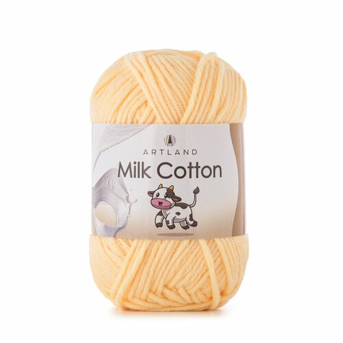 фото Пряжа для вязания artland milk cotton 3 мотка (100 м, 50 гр), цвет 23 чайная роза