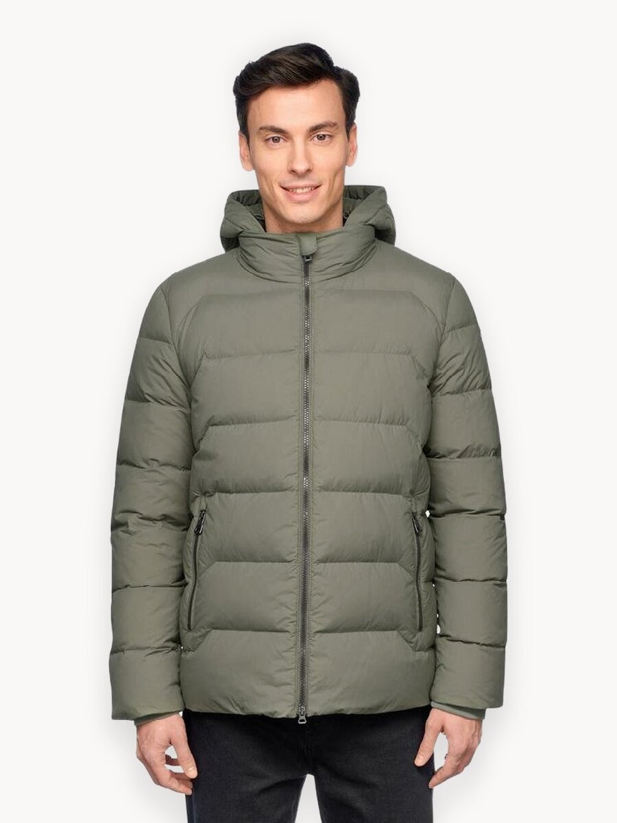 Пуховик GEOX Elver, размер 50 RU, оливковый