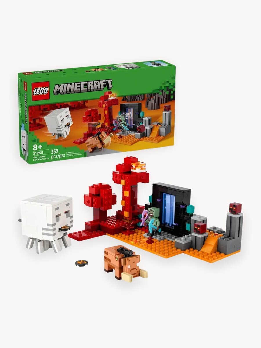 Конструктор LEGO Minecraft 21255 Засада у Нижнего портала, 352 дет.