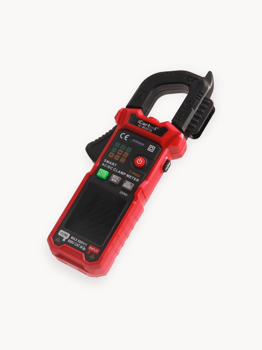 Токовые клещи постоянного/переменного тока 600A c режимом смарт iCartool IC-M207D