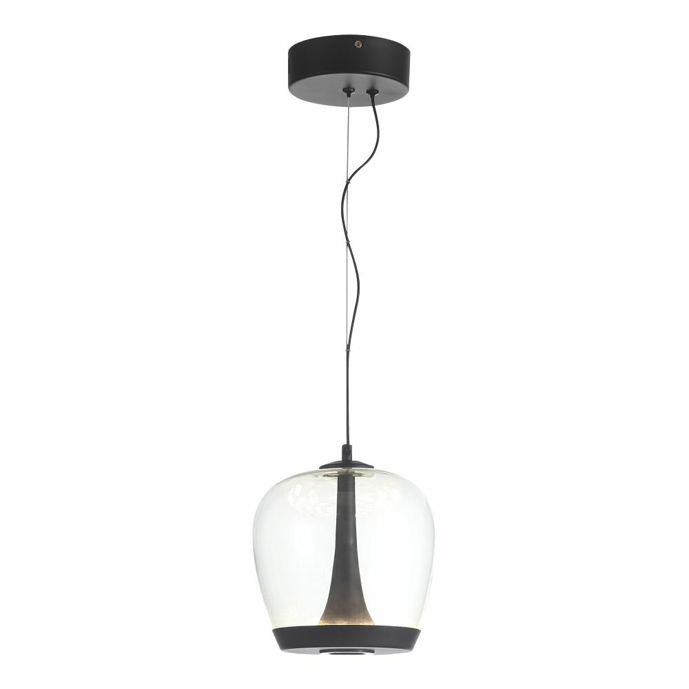 SL6014.423.01 Светильник подвесной ST-Luce Черный/Прозрачный, Черный LED 1*17W 3000K.