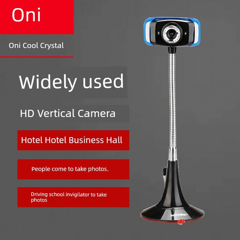 ONN Crystal 480P USB Вебкамера с ручной фокусировкой и кабелем 1.2 метра для домашнего офиса и стриминга