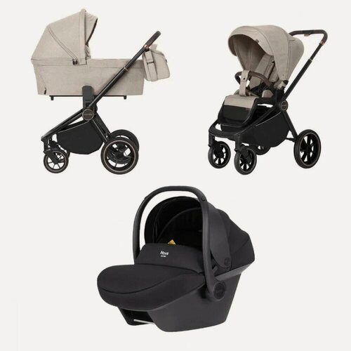 Изображение товара Коляска Carrello Epica, всесезонная, 3в1, бежевая, с автокреслом, люлькой, прогулочным блоком