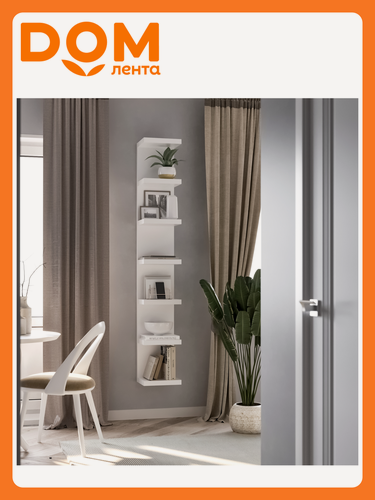 Изображение товара Полка настенная Шведский Стандарт Фора 190Е 30х189х27 см, белый