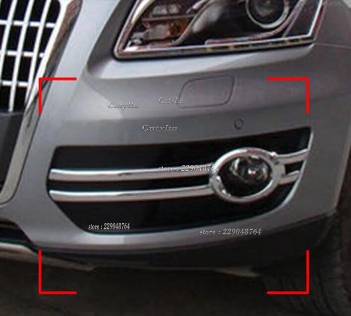 Передний противотуманный светильник, для Audi Q5 2009 2010 2011 2012, внешний светильник из АБС-хрома, накладка, торцевой светильник, фары, рамки, автомобильные аксессуары, 2 шт.