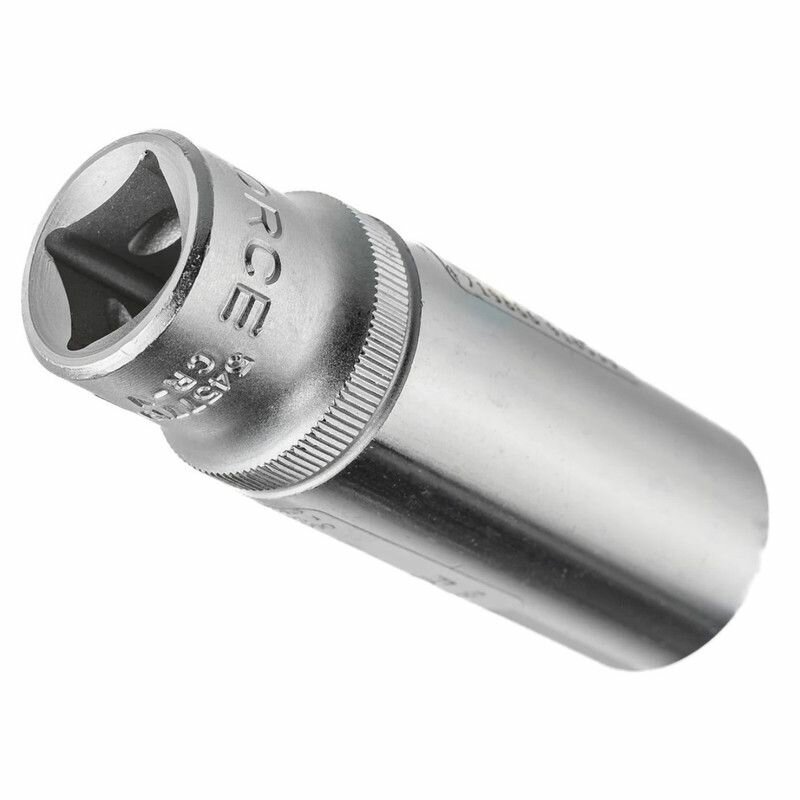 Головка торцевая глубокая 1/2" шестигранная, 19 мм, L77 мм, Force 5457719 — фото 1