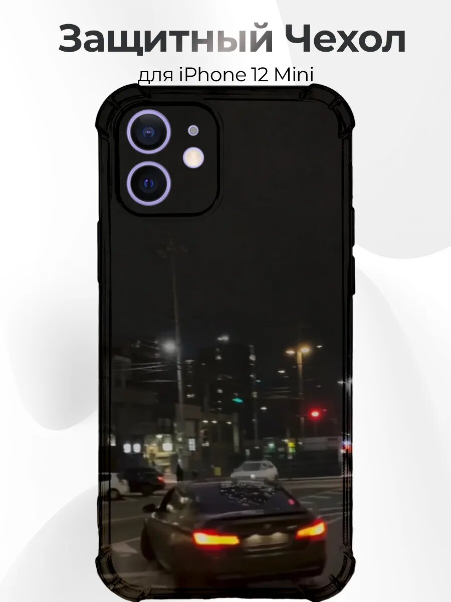 IPhone 12 Mini BMW F10 боком ночью