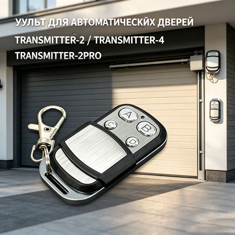 TRANSMITTER-2PRO TRANSMITTER 2/4 433mhz, 4 кнопки, черный / на брелке